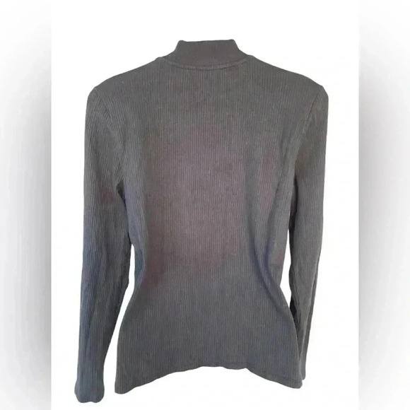 MAEVE by Anthropologie  women’s black turtleneck ribbed 95% cotton sz L preloved - Picture 4 of 6